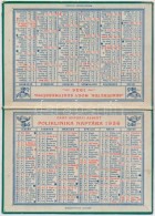 1936 Gróf Apponyi Albert Poliklinika Kihajtható Kártyanaptára - Pubblicitari