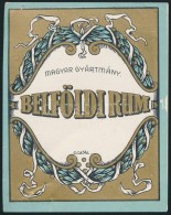 Cca 1920-1930 Belföldi Rum Italcímke, 8,5x6,5 Cm - Pubblicitari