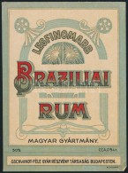 Cca 1910 Legfinomabb Braziliai Rum, Gschwindt-féle Gyár Rt., Globus, 10x7,5 Cm - Advertising