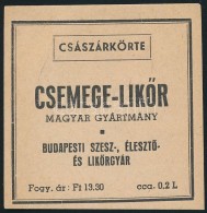 Cca 1950 Császárkörte Csemege LikÅ‘r, Budapesti Szesz-, ÉlesztÅ‘- és... - Advertising