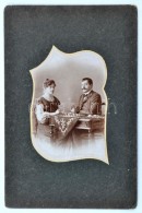 1905 Sakkozók Szecessziós Fotó / Chess Players. Art Nouveau Photo 16x24 Cm - Altri & Non Classificati