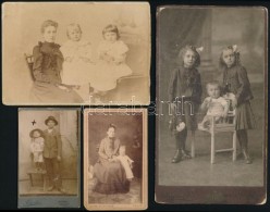 Cca 1860-1890 Vegyes Keményhátú Fotótétel, 10 Db, Gyermek Portrék, Bp.... - Altri & Non Classificati