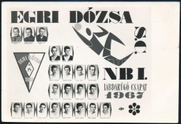 1967 Az Egri Dózsa NB I. Labdarúgó Csapatának Tablófotója, 12x17,5 Cm - Altri & Non Classificati