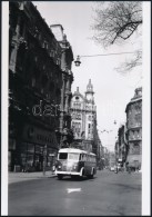 Cca 1960 Budapesti Trolik, 4 Db Vintage Negatívról Készült Mai Nagyítás,... - Altri & Non Classificati