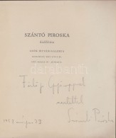 1957 Szántó Piroska Dedikált Kiállítási Katalógus - Altri & Non Classificati