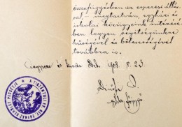DicsÅ‘fi József (1859-?) Debreceni Lelkész, Kutató Saját Kézzel írt... - Altri & Non Classificati