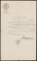1942 Az Országos IparmÅ±vészeti Iskola ElismerÅ‘ Oklevele Fehérkuti Bálint... - Altri & Non Classificati