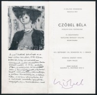 Czóbel Béla (1883-1976) FestÅ‘mÅ±vész Aláírása... - Altri & Non Classificati