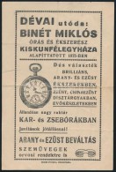 1941 Kiskunfélegyháza, Binét Miklós órás és... - Non Classificati