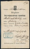 1868 Ideiglenes Fegyverjogosultsági Igazolvány Birtokos Részére / 1868 Waffen Pass- Gun... - Unclassified