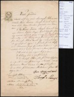 1857 Miskolc, Adásvételi SzerzÅ‘dés SzÅ‘lÅ‘rÅ‘l, Magyar Nyelven, Okmánybélyeggel - Unclassified