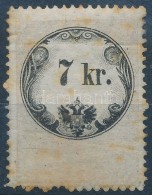 1858 Illetékbélyeg 7kr (MBK 34 A) (18.000) (rozsdafoltok) - Non Classés