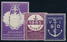 1923-1935 2 Db Újpest Dombornyomású Levélzáró + 1 Db Budapest Sport... - Unclassified