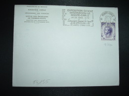 LETTRE TP RAINIER III 0,30 OBL.MEC.27-3-1970 MONTE-CARLO + EXPOSITION CANINE INTERNATIONALE + SEMAINE CANINE INTERNATION - Cartas & Documentos