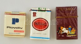 Partagas, Plovdiv és Trojka Cigaretta Bontatlan Csomagolásban, 3 Db - Altri & Non Classificati