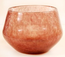 Lila Kraklé üveg Asztali Kínáló Tál, M: 13 Cm, D: 15 Cm - Glass & Crystal