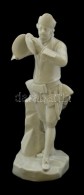 Cintányéros Férfi, Fehér Mázas Porcelán Figura, Apró... - Other & Unclassified