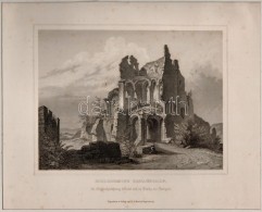 Schlossruine Donaustauf, Acélmetszet, Papír, Verlag Von G. J. Mainz In Regenbsurg, Paszpartuban,... - Prints & Engravings