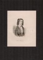 Emma Von Staudach (1834-1862) Zongorista Portréja, Acélmetszet, Papír, Jelzett, Paszpartuban,... - Prints & Engravings