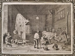 Cca 1728 Prenner, Anton Joseph Von (1683-1761): Teniers Után: Falusi életkép,... - Stampe & Incisioni