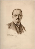 Lühnsdorf Károly (1893-1958): Férfiportré, Ofszet, Papír, Jelzett Az Ofszeten,... - Prints & Engravings