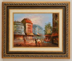 Olvashatatlan Jelzéssel: Utca Részlet. Olaj, Vászon, Kereteben, 29×38 Cm - Altri & Non Classificati