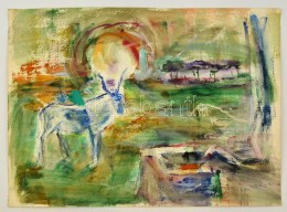 Igaly József (1905-1980): Alföld. Akvarell, Papír, Jelzett, 36×59 Cm - Altri & Non Classificati