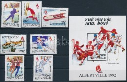 (*) 1991 Téli Olimpia, Albertville Sor Mi 2352-2358 + Blokk Mi 90 - Altri & Non Classificati