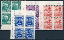 ** 1938  Pro Juventute Sor Négyestömbökben  Mi 331-334 - Altri & Non Classificati