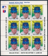 ** 1990 Baseball Felülnyomott Kisív Sor Mi 1537-1538 I - Altri & Non Classificati