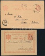 1893-1894 2 Db Díjjegyes LevelezÅ‘lap Hollandiába Ill. Németországba - Altri & Non Classificati