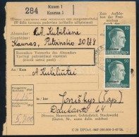 Litvánia 1942 Csomagszállító Olstland Bélyegekkel Bérmentesítve Mi... - Other & Unclassified