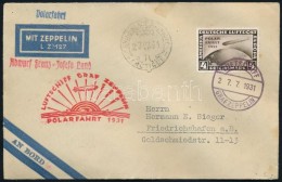 1931 Zeppelin északi-sarki útja Levél 4RM Polarfahrt Bérmentesítéssel /... - Autres & Non Classés