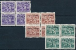 ** 1956 Saigon Felülnyomott Sor Négyestömbökben Mi 123-125 - Altri & Non Classificati