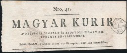 1816 Bécsi Magyar Kurir újságdarab Szignettával - Other & Unclassified