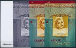 ** 2017 Gábor Zsazsa 4 Db-os Emlékív Garnitúra Azonos Sorszámmal (002) - Altri & Non Classificati