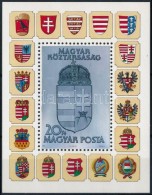 ** 1991 Hologramos Címer Blokk Fekete Sorszámmal (40.000) / Mi. Block 218 With Black Number On The... - Altri & Non Classificati