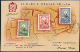 1951 80 éves A Magyar Bélyeg Emléklap (4.500) - Altri & Non Classificati