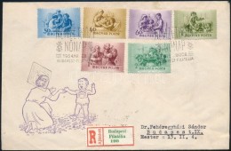 1954 Anya- és CsecsemÅ‘védelem Sor Ajánlott FDC-n - Altri & Non Classificati