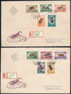 1954 Rovarok Sor 2 Db Ajánlott FDC-n - Altri & Non Classificati