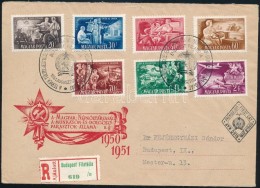 1951 Az ötéves Terv Eredményei Sor Ajánlott FDC-n - Altri & Non Classificati