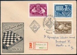 1950 Sakk (I.) Sor Ajánlott FDC-n - Other & Unclassified