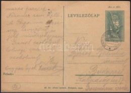 1936 10f Díjjegyes LevelezÅ‘lap KEREPES - BUDAPEST KÖZVETÍTÅ MENET Vasúti... - Altri & Non Classificati