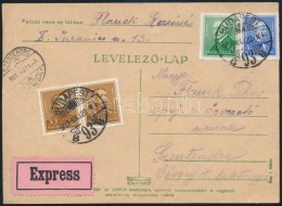 1933 Expressz LevelezÅ‘lap Arcképek 4f, 6f, 2 X 30f Bérmentesítéssel 'BUDAPEST' -... - Altri & Non Classificati