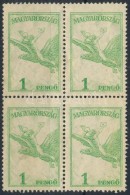 1927 RepülÅ‘ 1P Négyestömb (újragumizott/ Regummed) - Altri & Non Classificati