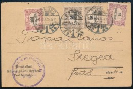 1922 Levél Hivatalos 10f + 2 X 20f + 100f  Bérmentesítéssel Szegedre Küldve (a 10f... - Other & Unclassified