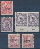 ** * Fiume 1918 6 Db Bélyeg, Egy Kivételével Bodor Vizsgálójellel - Other & Unclassified