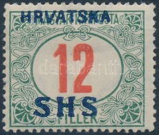 * SHS 1918 Pirosszámú Portó 12f (30.000) / Mi P30 Signed: Bodor - Altri & Non Classificati