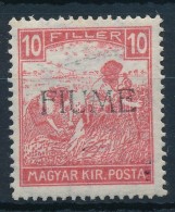 * Fiume 1918 Fehérszámú Arató 10f Kézi Felülnyomással (10.000) / Mi... - Other & Unclassified