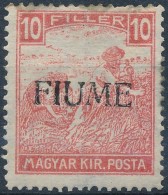 * Fiume 1918 Fehérszámú Arató 10f, Bodor Vizsgálójellel (10.000) (foltos) - Altri & Non Classificati